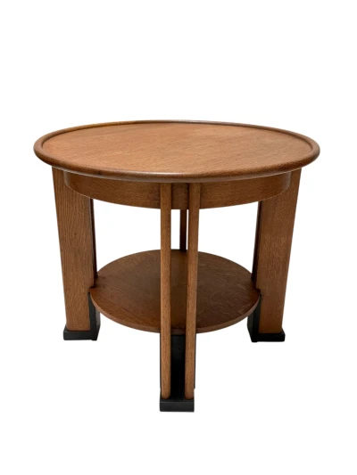 Art Deco Coffee Table by Jan Brunott, Solid Oak, Dutch Design, 1920s